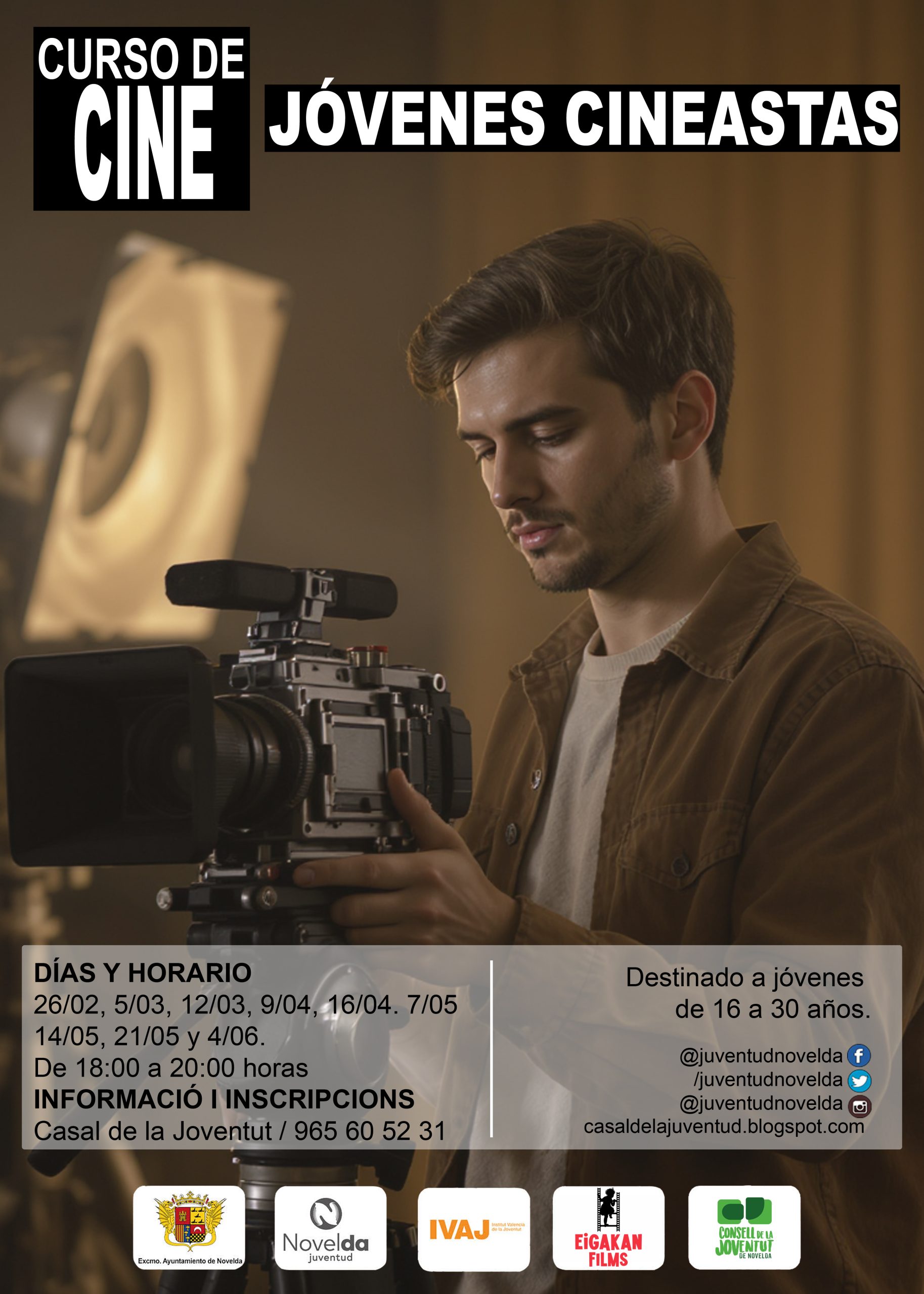 🎬CURSO DE CINE ‘JÓVENES CINEASTAS’✨